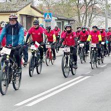 Rowerowy Rajd Niepodległości. Przejazd przez Potulice